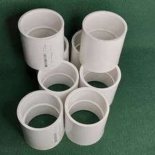 Charlotte Pipe Schedule 40 Slip To Slip 2"x 2" White PVC Coupling QTY 8 