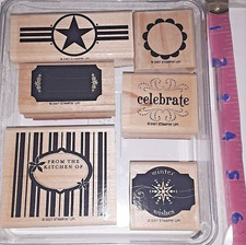 Labelicious Stamp Set Retired Stampin'  Up Wood Mounted Kitchen Winter Celebrate