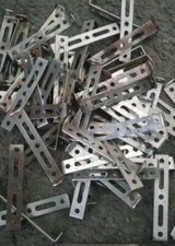 Gilbert Erector Set Part N Nickel Plated 3" Double Angle Bracket Lot of 50
