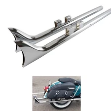 36" Fishtail Slip on Mufflers Exhaust pipes Dual for Touring 95-16