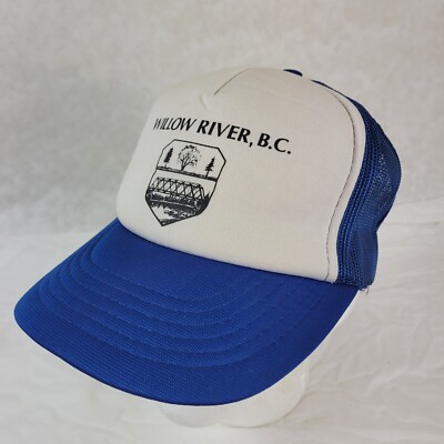 WILLOW RIVER BC Crest Cap Trucker Hat Snapback Baseball Vintage retro 80s