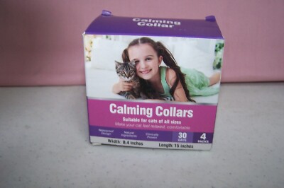4 Count Pack Calming Collar for Cats, Cat Calming Collar Anxiety Aggression NEW