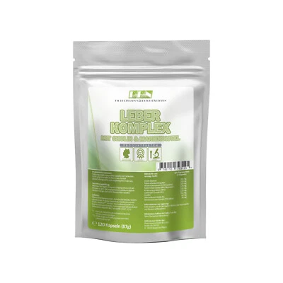 DDN Leber Komplex 120 Kapseln Mariendistel Silymarin Artischocke Löwenzahn Cholin