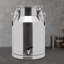 30L Milk Jug Wine Pail Bucket Stainless Steel Oil Milk Can Container 7.93 Gallon