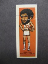 1974 Vintage Nabisco Sugar Daddy Basketball Card # 25 Kareem Abdul-Jabbar, Good