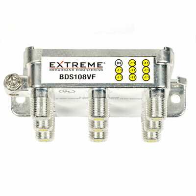 Extreme Broadband BDS108VF 8-Way Digital Coaxial Splitter - Vertical Mount