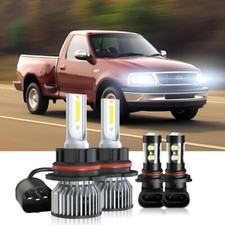 For 1997-2003 Ford F150 6000k Led Headlight Hilofog Light Bulbs Combo White For 1997-2003 Ford F150 6000k Led Headlight Hilofog Light Bulbs Combo White