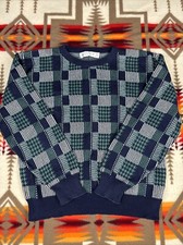 Jantzen Made In USA Crewneck Vintage Sweater Mens Sz L Green