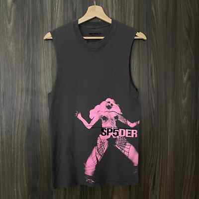 Young Thug × Spider Worldwide SP5DER mens tank top gray size