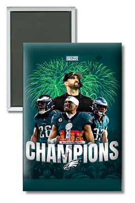 2024 Philadelphia Eagles Super Bowl LIX Champions 2" x 3" Magnet | eBay
