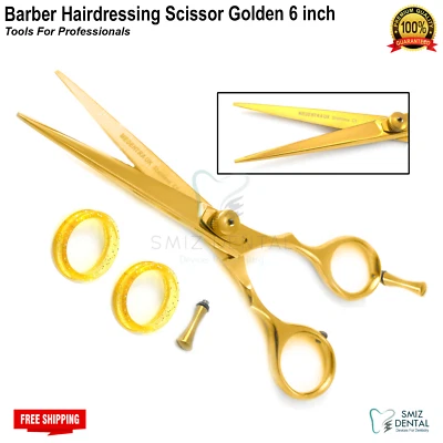 SMIZ DENTAL® Professional Hairdressing Scissors Barber Salon Hair Cutting 6Inch Sharp Shears