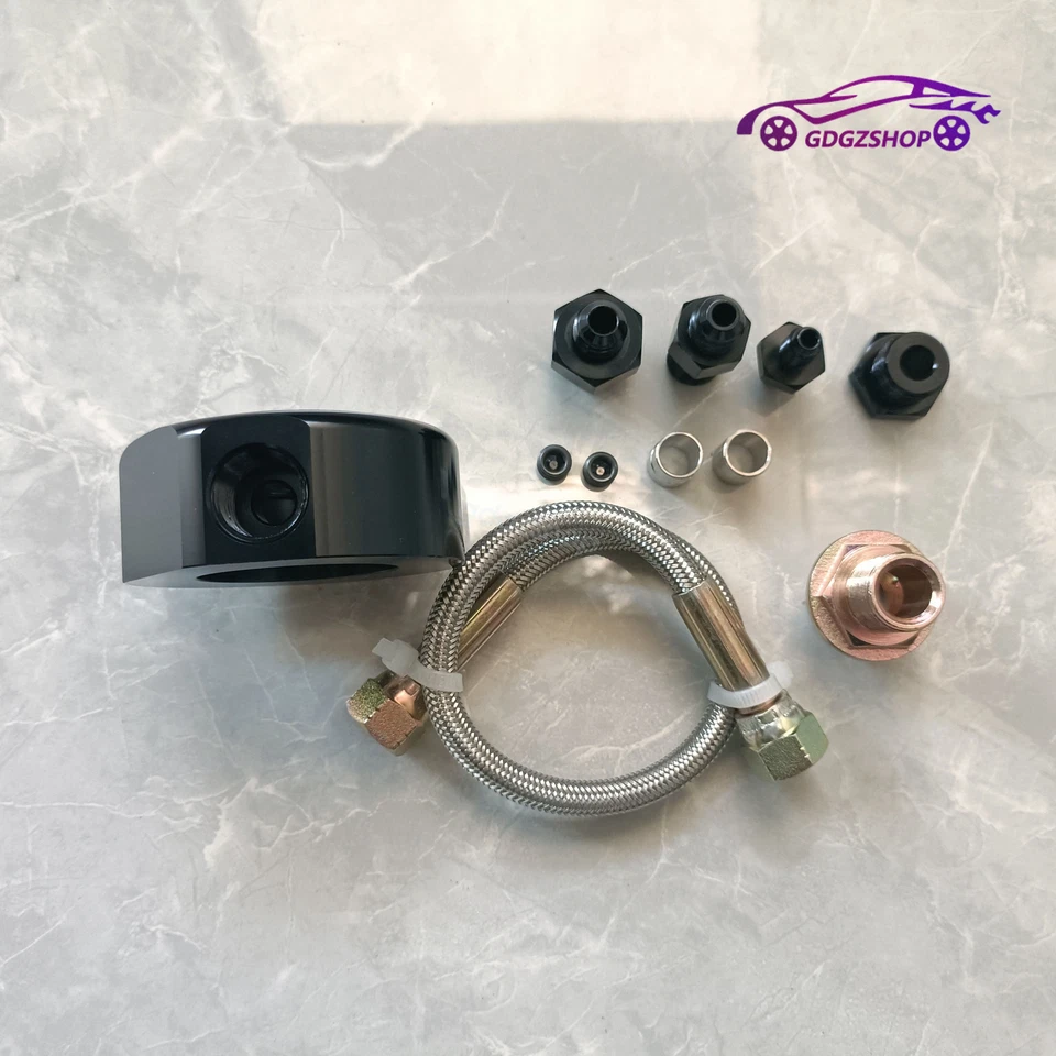 VTEC Head Conversion Kit - LS B18 B20 Aluminum Adapter Plate Sandwich Set Black Foto 4 de 4