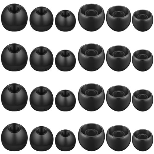 Ear Tips for in-Ear Headphones S/M/L Sizes 12 Pairs Soft Silicone Ear Bud Tip...-image
