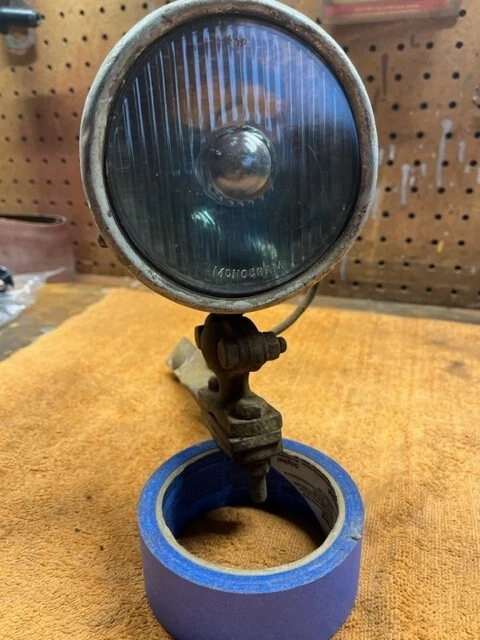 KD LAMP CO MODEL #700 MONOGRAM LENS AUTO SPOT FOG LAMP 1920'S 1930's Ford Jalopy Foto 2 de 4