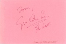 Gypsy Rose Lee-Vintage Signed Album Page
