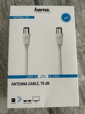 Hama 4m Antenna Cable 75 dB COAX to COAX White Double Shielding