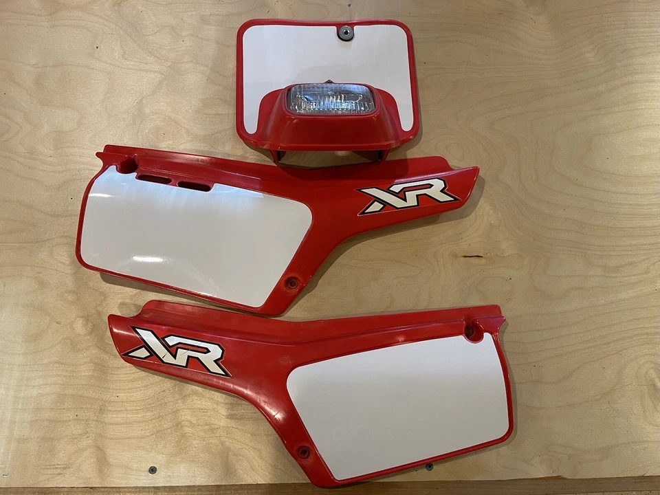 Honda XR 200r xr200 1982 9 piezas calcomanías gráficas pegatinas MX laminadas brillantes Foto 3 de 3