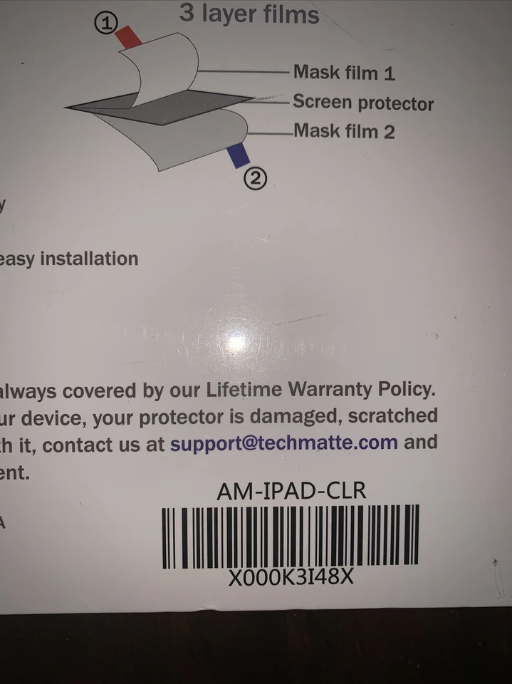 amFilm iPad 4, 3, 2  Premium HD Clear (Invisible) Screen Protector (2 Pack) - Image 4 of 4