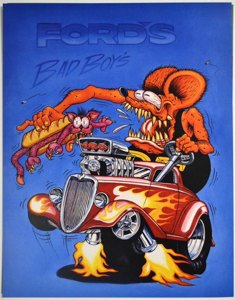 RAT FINK Big Daddy Ed Roth Print FORD'S BAD BOYS | eBay