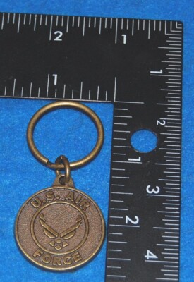 US Air Force Keychain (Key Chain, Pendant), Heavy Brass, New
