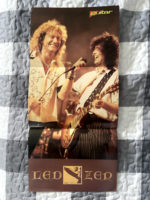 Led Zeppelin Robert Plant and Jimmy Page Vintage Poster Interview on Back |  eBay