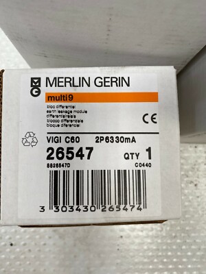1Pc X Merlin Gerin Schneider Multi 9 Vigi C60 26547 2P 63 30Ma MG26547