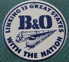 BALTIMORE OHIO Railroad Train 1950's Post Cereal Tin Logo Sign Vintage