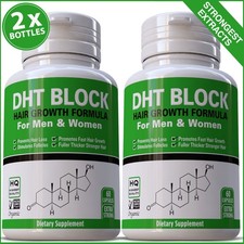 120 PILLS DHT BLOCKER HERBAL HAIR FAST GROWTH VITAMINS FULLER CAPSULES MEN WOMEN