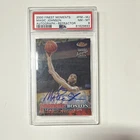 Topps 2000-01 Finest Magic Johnson Finest Moments #FM-MJ Refractor Auto PSA 8