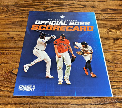 2026 Houston Astros Official Program Scorecard Jose Altuve Opening Day vs Angels