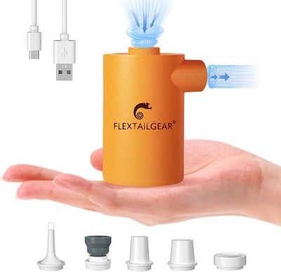 FLEXTAILGEAR MAX Pumpe 2020, tragbar elektrisch 3,2 x 2,2 x 2 Zoll, orange 
