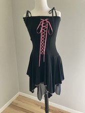 VTG Y2K Taboo Asymmetrical Slip Corset Dress Fairy Grunge Whimsygoth Small