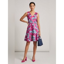 Diane von Furstenberg Silk Floral Ruffle-Hem Dress