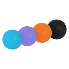 4 Pcs Hand Exercise Balls Squeeze Balls Stress Ball Blue/Purple/Orange/Black