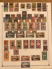 Collezione Francobolli Colonie Francesi Martinica 8 Pagine - MH + Usato