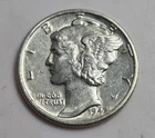 1942  Mercury Dime AU BU Silver (W16)