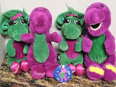 Vintage 1992 The Lyons Group Golden Bear Barney and Baby Bop Lot Of 4 And A 92'