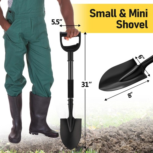 Shovel, Garden Shovel for Digging, 31 inch Small Spade Shovel with Curved D-H... - Picture 2 of 7