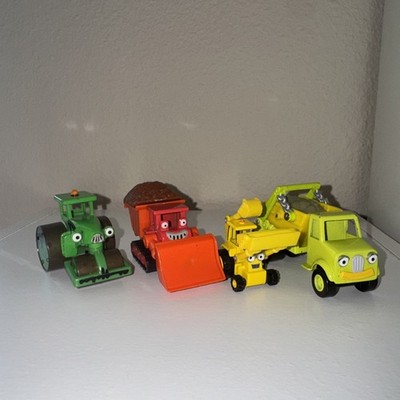 Lot of 4 Bob The Builder Diecast Vehicles, Scoop, Roley, Muck, Skip