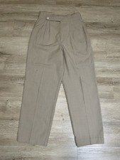 VTG Fundamental Things Pants Womens Sz 10 Beige Pleated Wide Leg Trouser