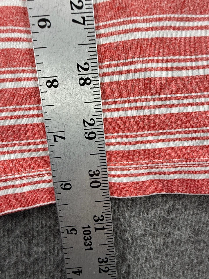 Camisa polo de golf Nike de ajuste estándar Dri Fit a rayas para hombre talla grande roja Foto 3 de 4