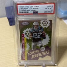 CHRISTIAN MCCAFFREY 2020 PANINI CERTIFIED SCORING MACHINES PSA 10