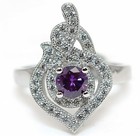 1CT  Amethyst 925 Solid Sterling Silver Ring Jewelry Sz 7 F8-2 — photo 1