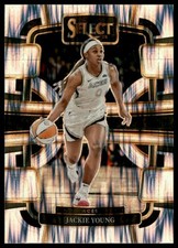 2024 Panini Select WNBA #38 Jackie Young- Silver Flash Prizms-Aces