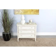 Sunny Designs Marina White Sand Wood End Table