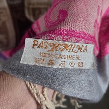Pashmina 100 Cashmere Elephant Patchwork Scarf Wrap Shawl Fringed Multi-Color