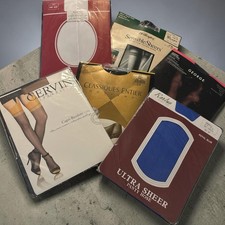Vintage Hosiery Lot 7 Pantyhose Thigh Highs Mixed Sizes/Brands NOS B11-5