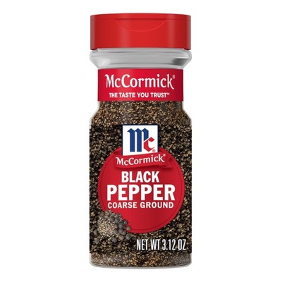 McCormick Coarse Ground Black Pepper, 3.12 oz Ounce (Pack of 1) 
