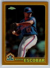 2001 Topps Chrome GOLD RETROFRACTOR #391 Kelvim Escobar Toronto Blue Jays