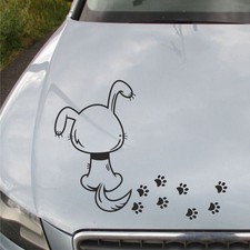 Aufkleber Auto CAR STYLE Motorhaube Tattoo Dog Hund Hündchen Tatzen Pfoten 298